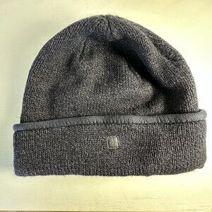 Beanie Charcoal Gray Fleece Lined Acrylic and Wool One Size